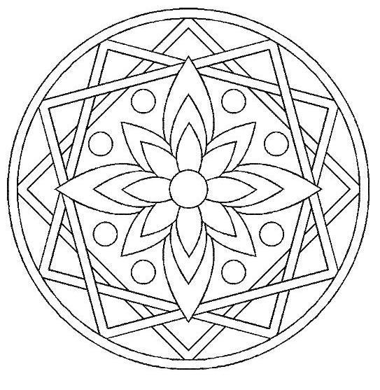 coloriage mandala rosace